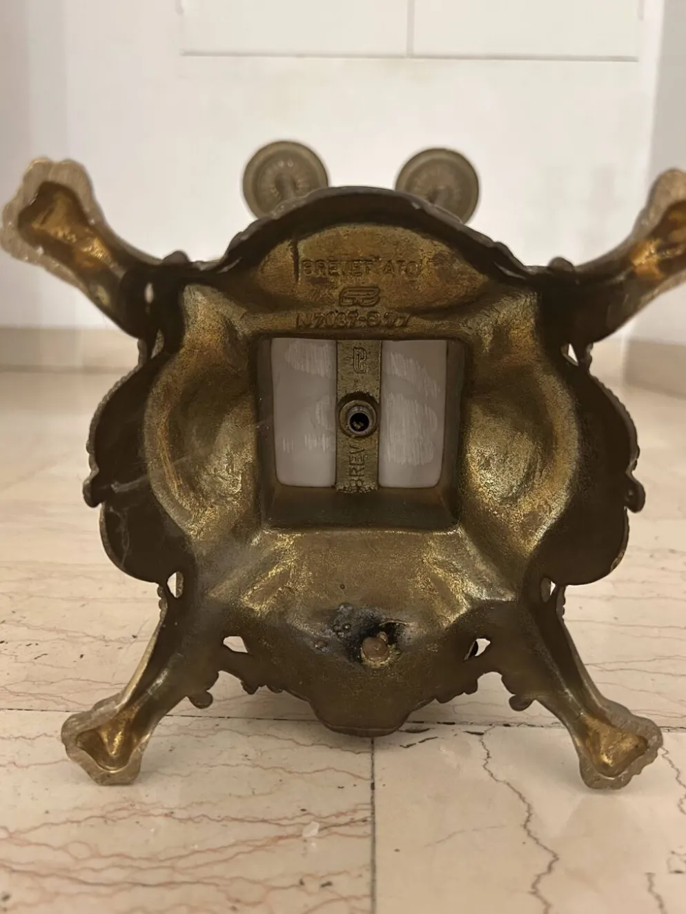 Paire de grands candélabres 7 feux - 69 cm - Bronze - Putti