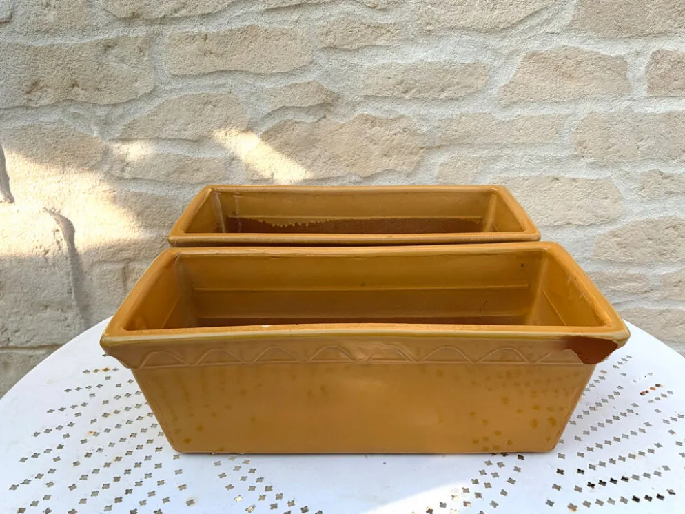 Paire de jardinières en céramique émaillée SILMA Italie - Années 70