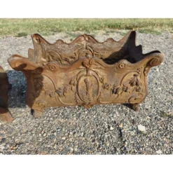 Paire de jardinières en fonte 1900 de style rocaille Charleville - Mézières
