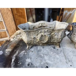 Paire de jardinières en fonte 1900 de Charleville - Mézières