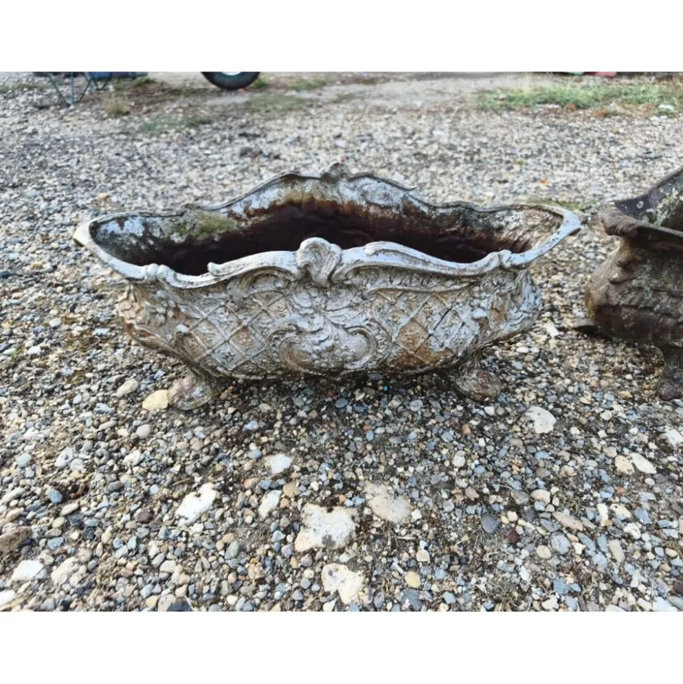 Paire de jardinières en fonte 1900 de Charleville - Mézières