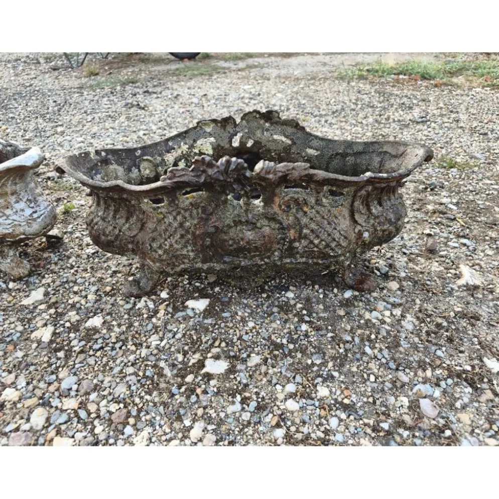 Paire de jardinières en fonte 1900 de Charleville - Mézières