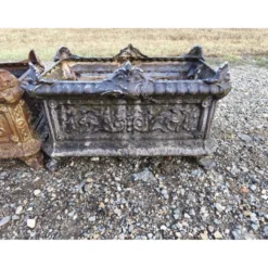 Paire de jardinières en fonte 1900 de Charleville-Mézières