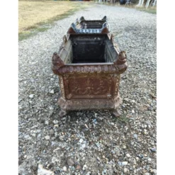 Paire de jardinières en fonte 1900 de Charleville-Mézières