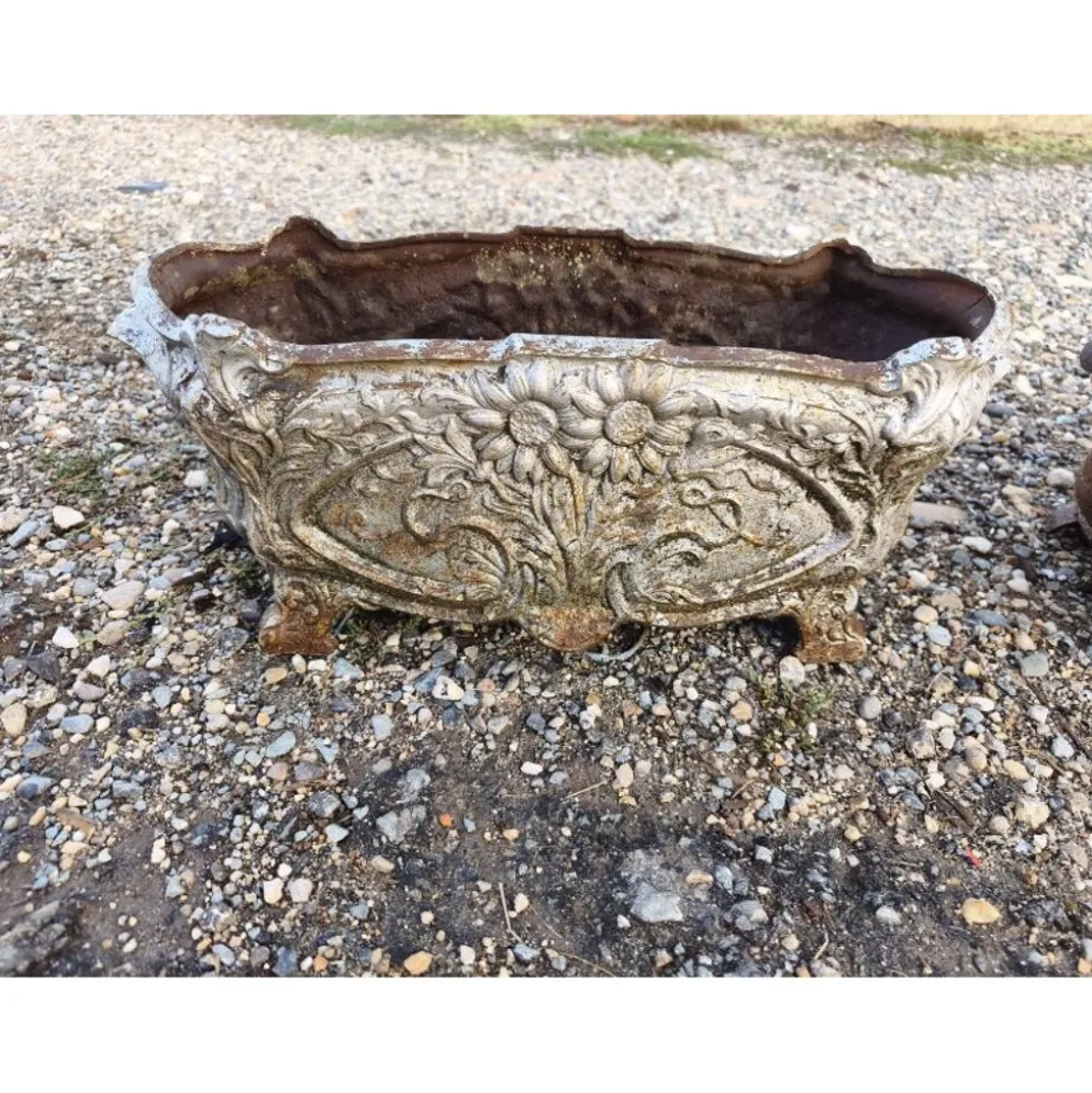 Paire de jardinières en fonte 1900 de Charleville - Mézières