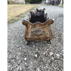Paire de jardinières en fonte 1900 de style rocaille Charleville - Mézières