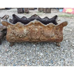 Paire de jardinières en fonte 1900 de style rocaille Charleville - Mézières