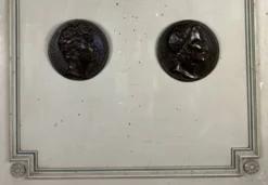 Paire de médaillons en bronze, Rouget de Lille et J.J. Rousseau