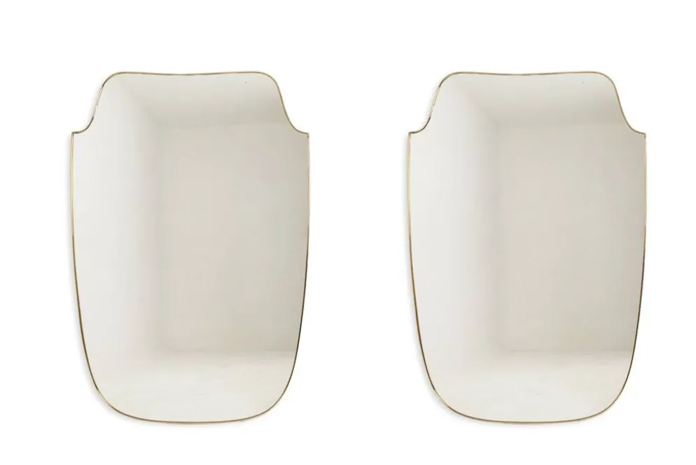 Paire de miroirs dans le style de Gio Ponti, années 1980-90