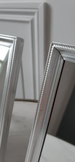Paire de miroirs de barbier en aluminium