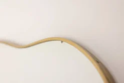 Paire de miroirs style Gio Ponti, cerclage en laiton, années 80
