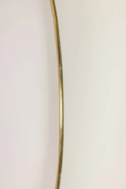 Paire de miroirs style Gio Ponti, cerclage en laiton, années 80