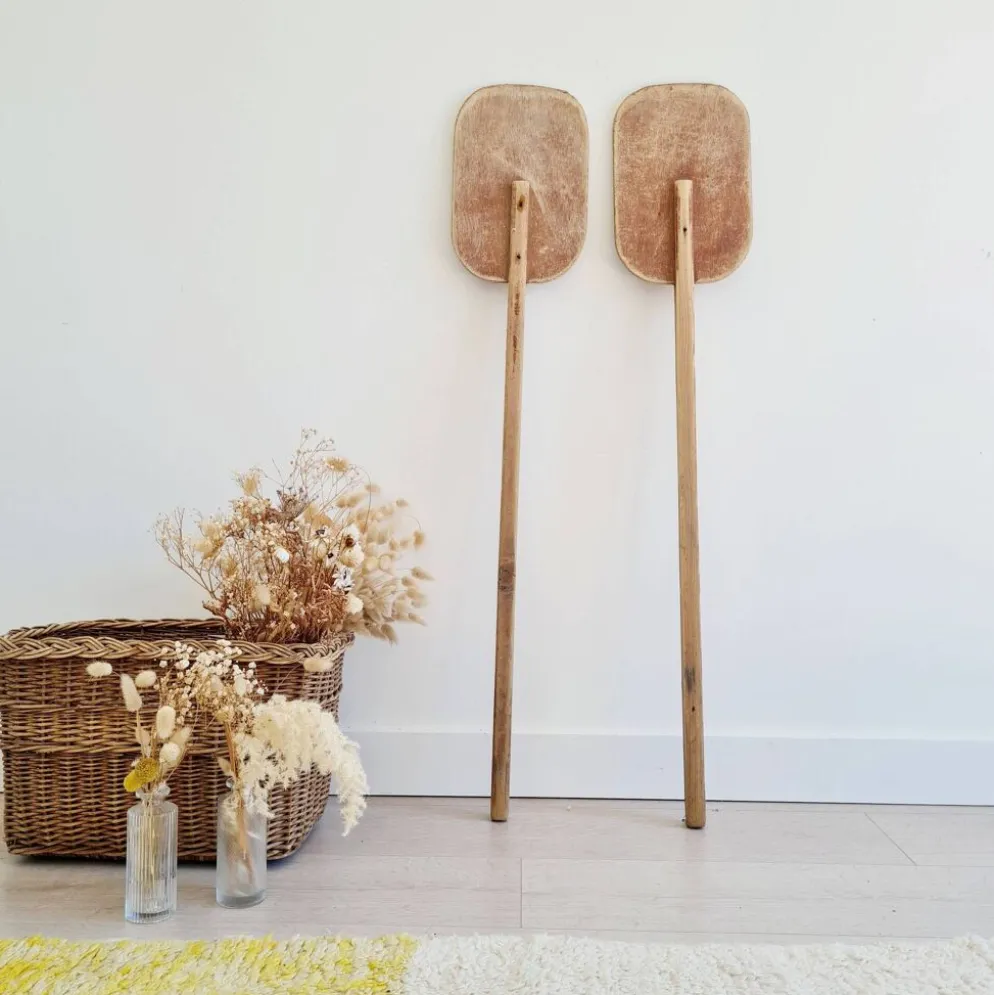 Paire de pagaies en bois