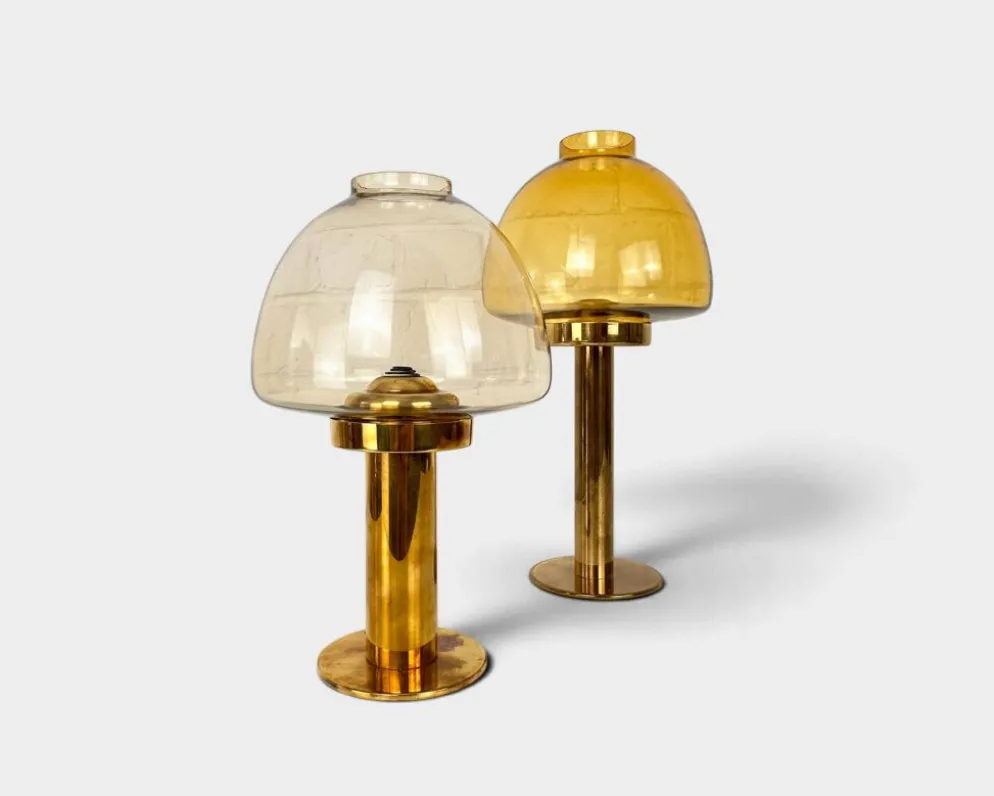 Paire de photophores en laiton Hans-Agne Jakobsson L102/32, Suède, 1970
