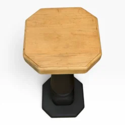 Paire de piédestaux/colonnes vintage 1970 chêne massif
