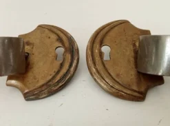 Paire de poignées de meuble anciennes art déco années 30/40