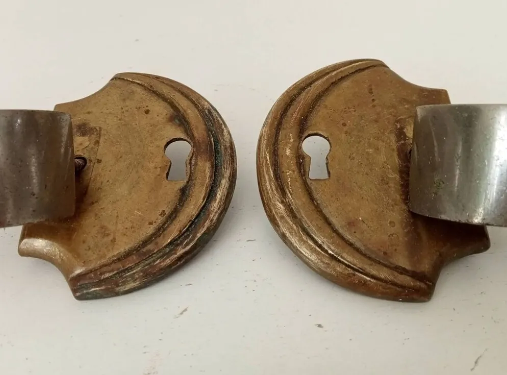 Paire de poignées de meuble anciennes art déco années 30/40