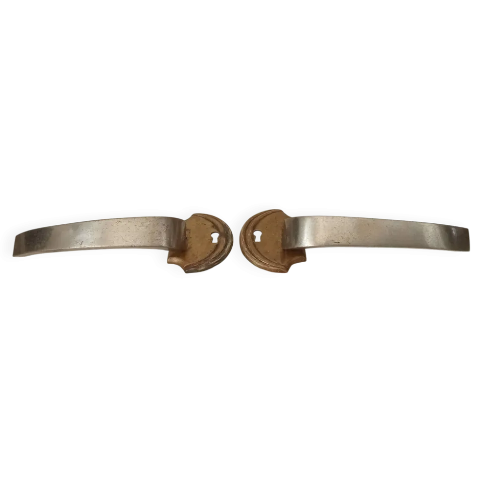 Paire de poignées de meuble anciennes art déco années 30/40
