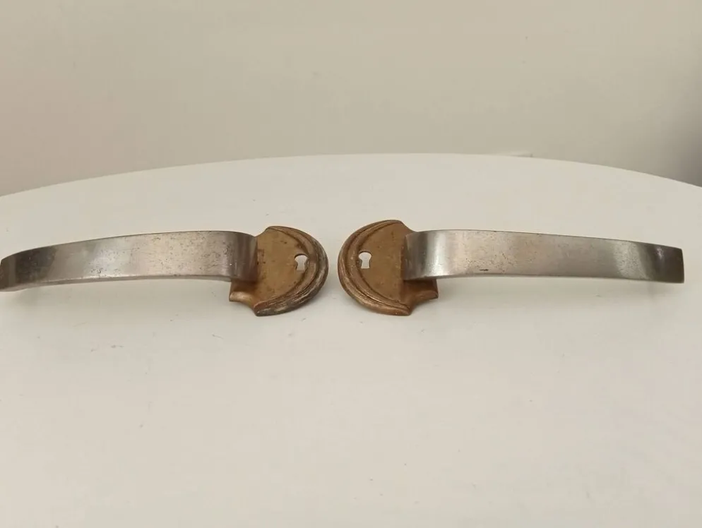 Paire de poignées de meuble anciennes art déco années 30/40
