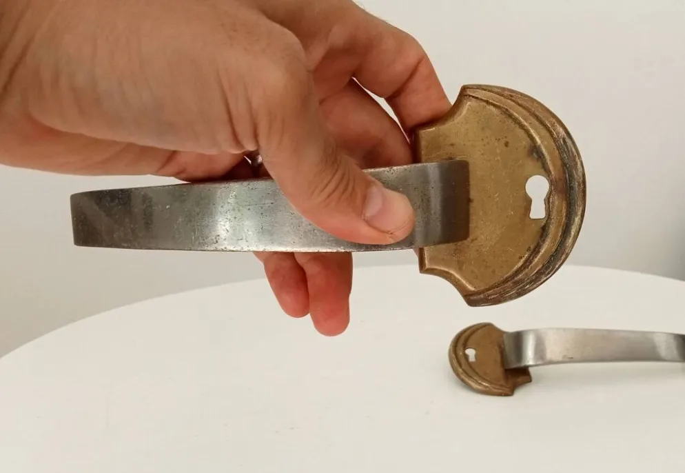 Paire de poignées de meuble anciennes art déco années 30/40