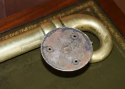 Paire de poignées de porte en laiton victorien antique, très grandes