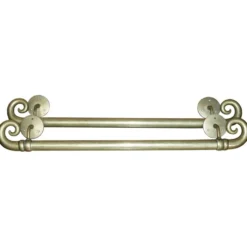 Paire de poignées de porte en laiton victorien antique, très grandes