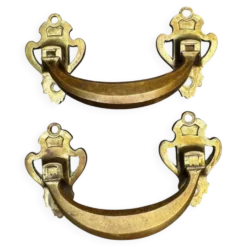 Paire de poignées en bronze signé L.PINET Art Nouveau