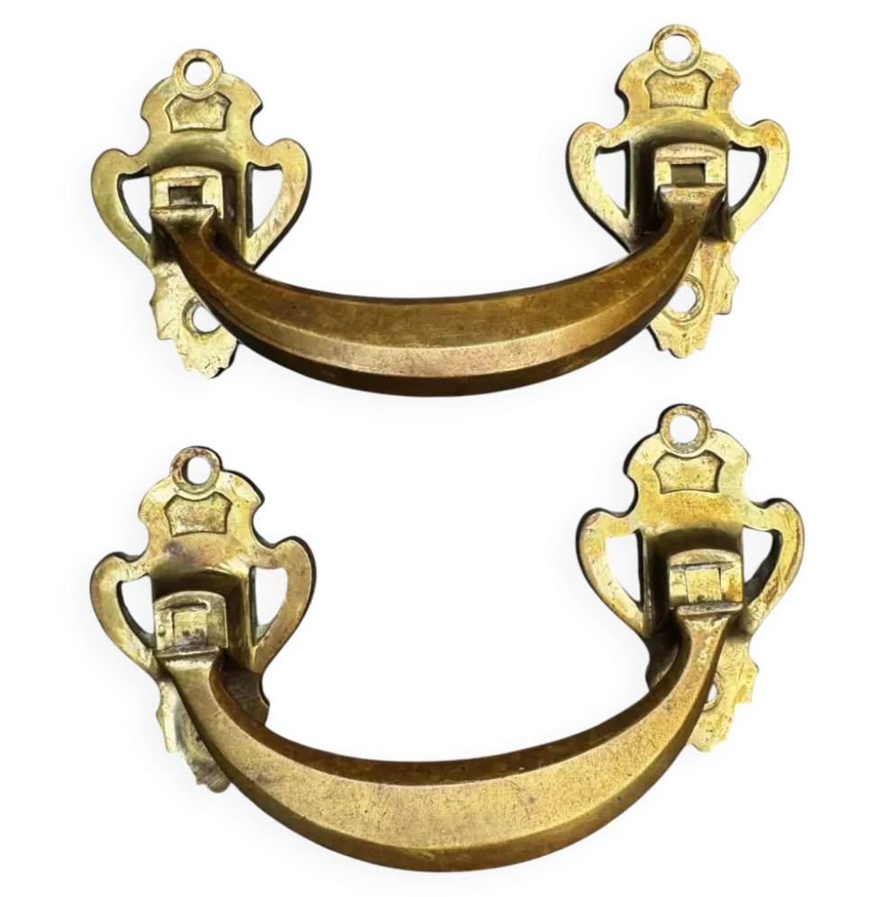 Paire de poignées en bronze signé L.PINET Art Nouveau