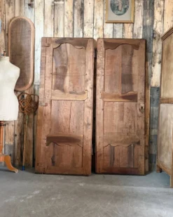 Paire de portes d’armoire anciennes