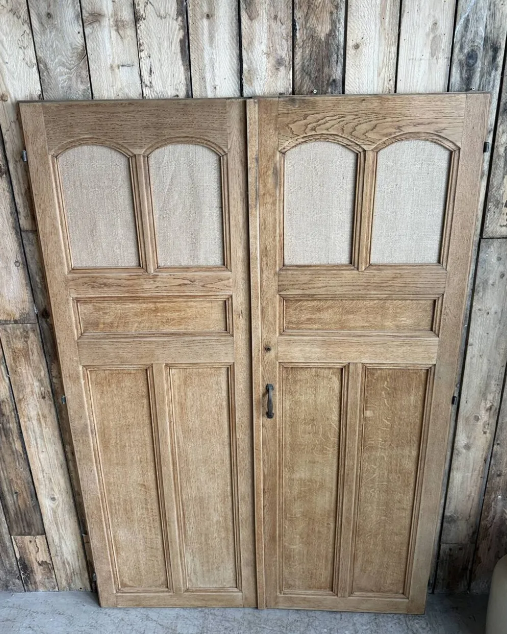 Paire de portes d’armoire en chêne