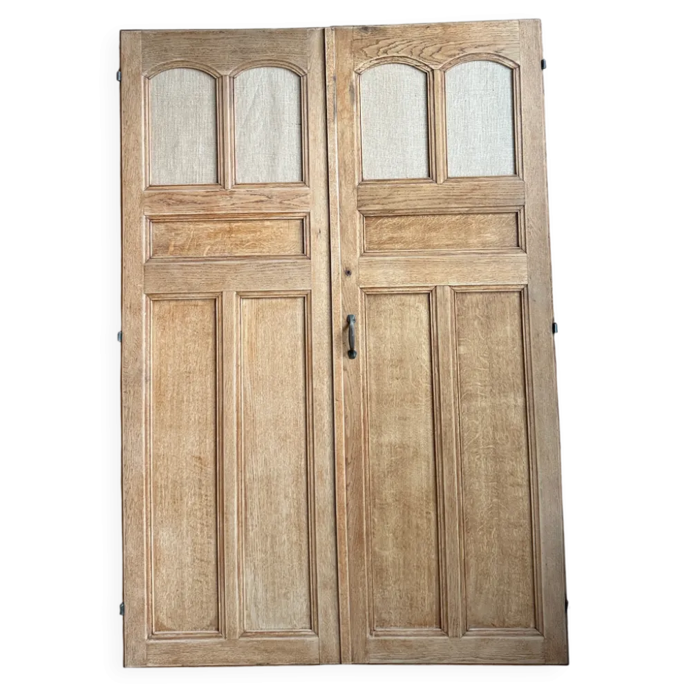 Paire de portes d’armoire en chêne