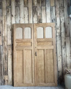 Paire de portes d’armoire en chêne