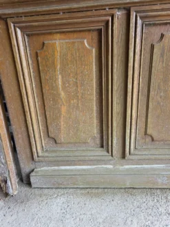 Paire de portes d'entrée en chêne massif, XIXe