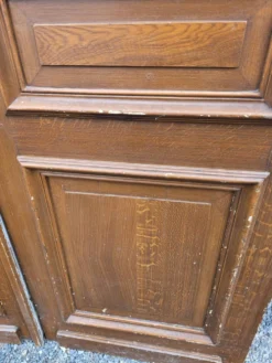Paire de portes de séparation Art nouveau en verre gravé