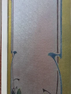 Paire de portes de séparation Art nouveau à verre émaillé