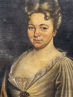Paire de portraits début 18ème