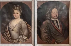 Paire de portraits début 18ème