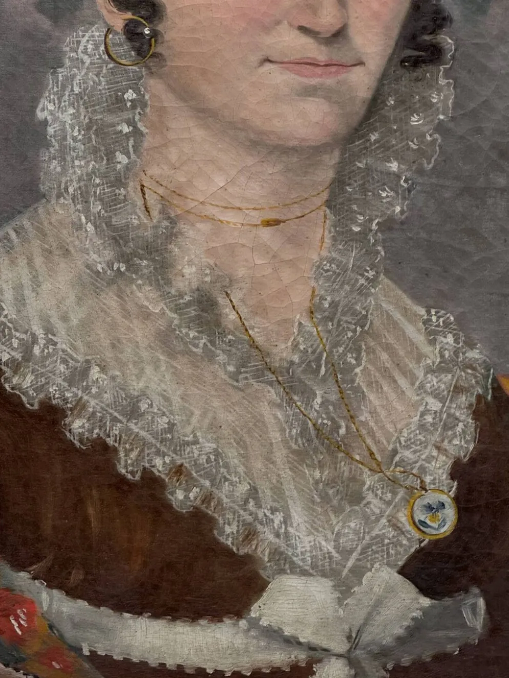 Paire de portraits style shabby chic