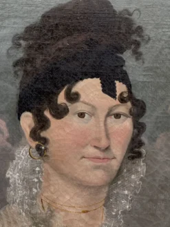 Paire de portraits style shabby chic