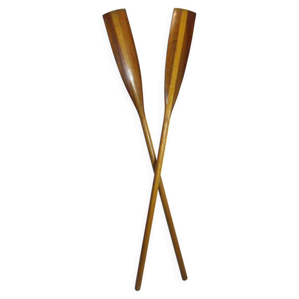Paire de rames en bois