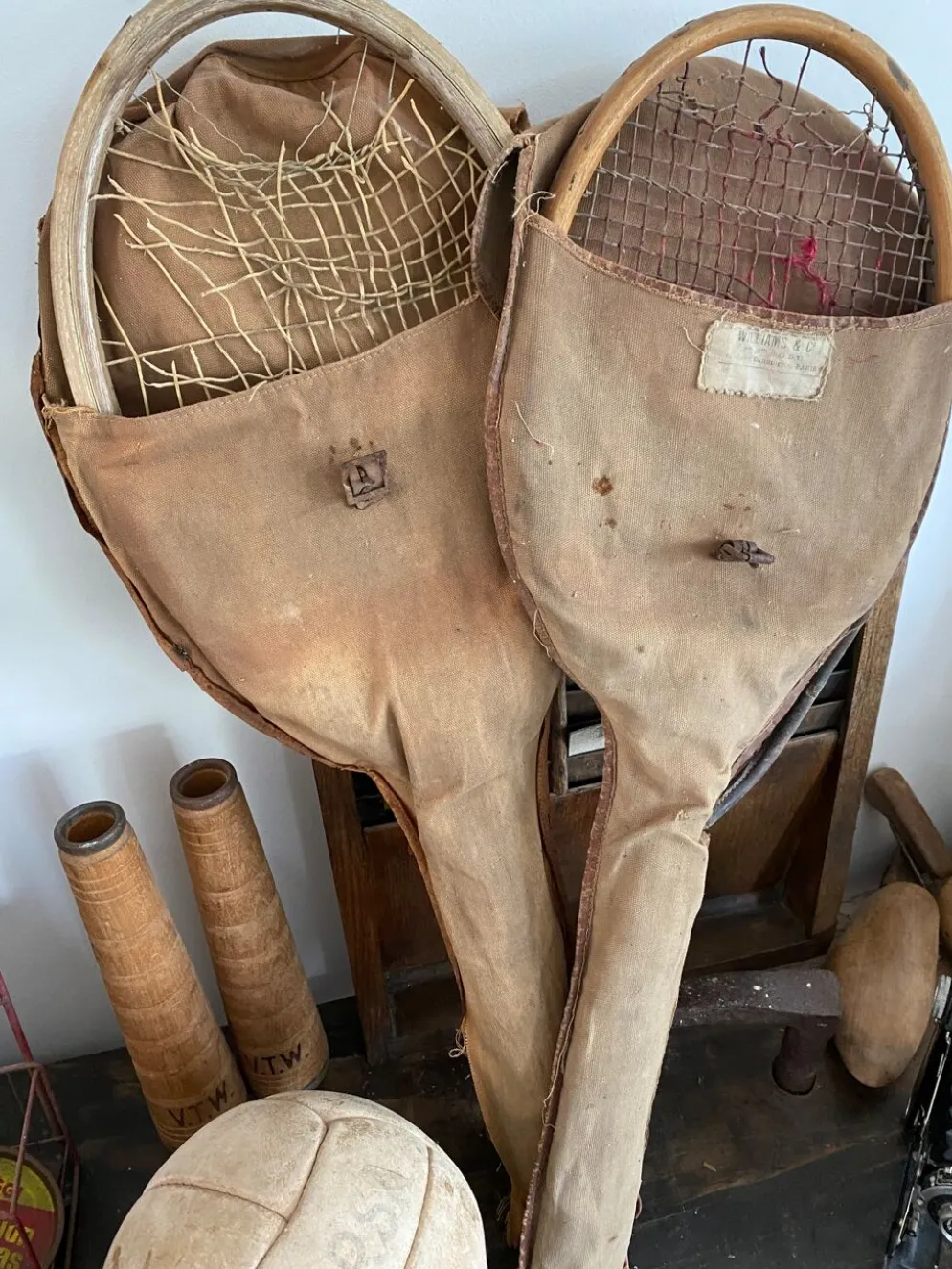 Paire de raquette de tennis vintage