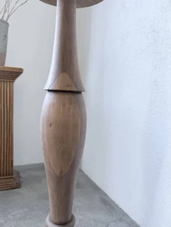 Paire de sellettes colonnes en bois 1950