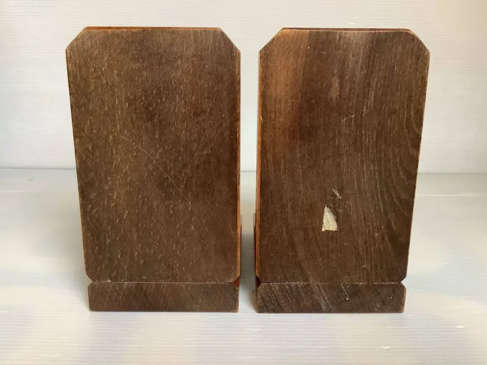 Paire de serre livres boules en bois