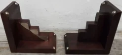 Paire de serre-livres en bois (art-déco)