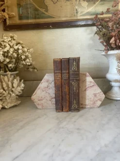 Paire de serre-livres en marbre