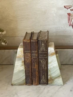 paire de serre-livres en onyx Art déco