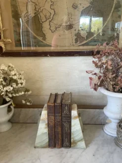 paire de serre-livres en onyx Art déco