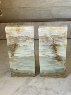 paire de serre-livres en onyx Art déco