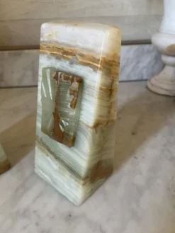 paire de serre-livres en onyx Art déco