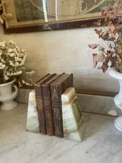paire de serre-livres en onyx Art déco